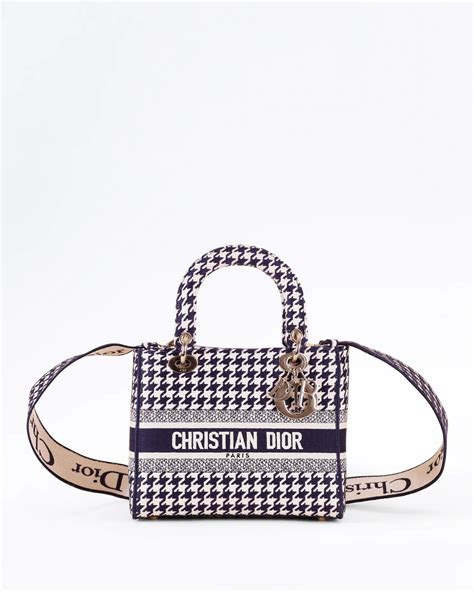 lady dior houndstooth|Medium Lady D.